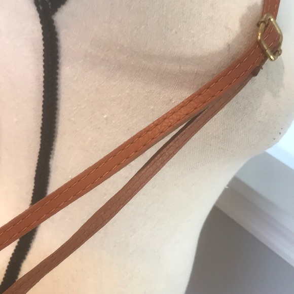 Crossbody Bag Maroon Leather Foldover Made in Italy. - Picture 6 of 8